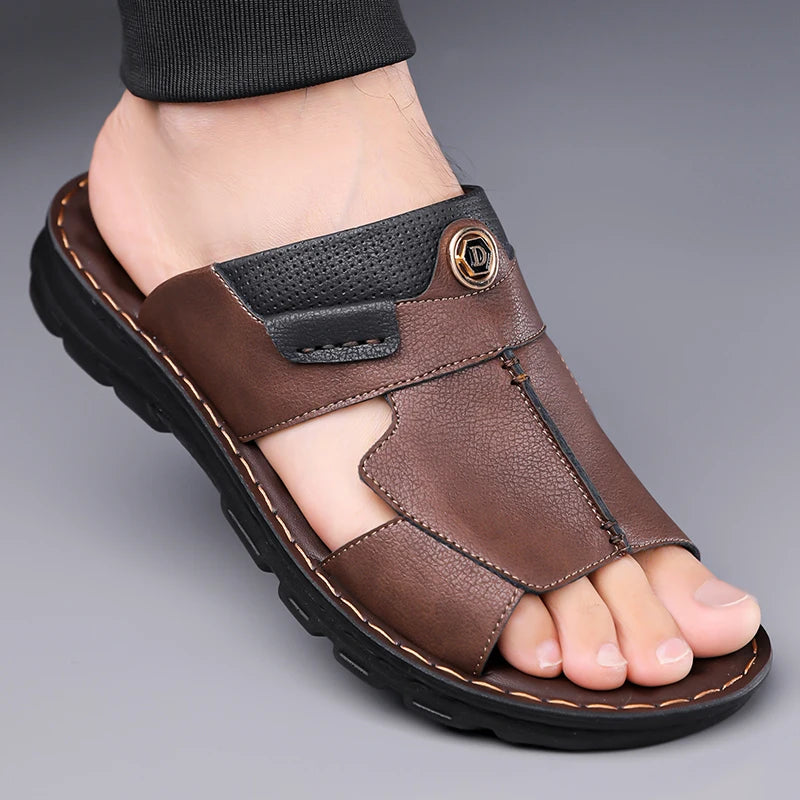 Men's Casual Color Block Beach Slide Sandals DH8917