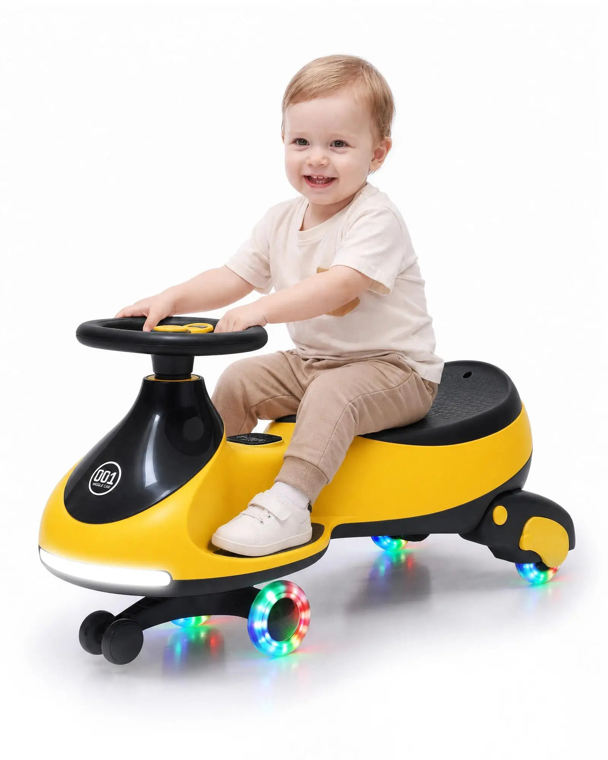 Kids 12V Electric Wiggle Car 2-in-1 Ride-On Toy