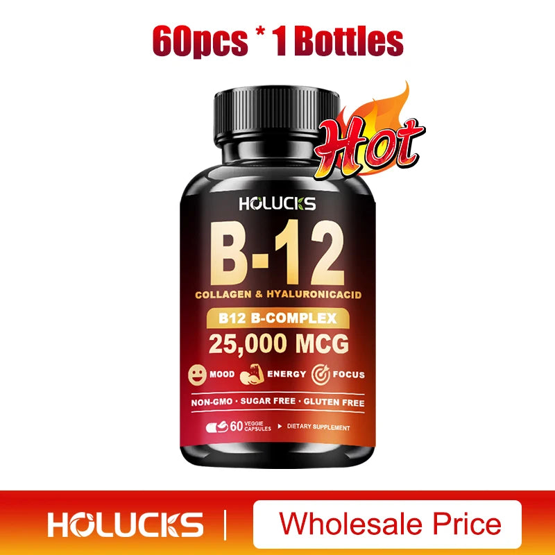 Vitamin B12 Complex Supplement for Brain Heart Energy Support