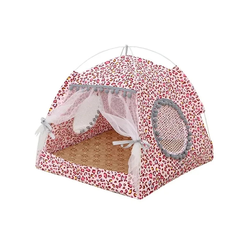 Cute Foldable Tent Bed House for Cats Dogs