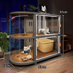 Panoramic Multi-Level Cat Cabinet House Enclosure for Cats
