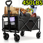 Heavy Duty Folding Wagon Cart with All Terrain Wheels