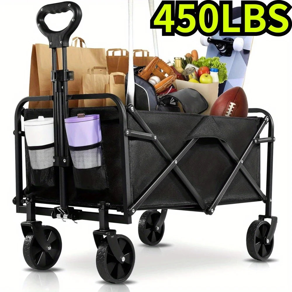Heavy Duty Folding Wagon Cart with All Terrain Wheels