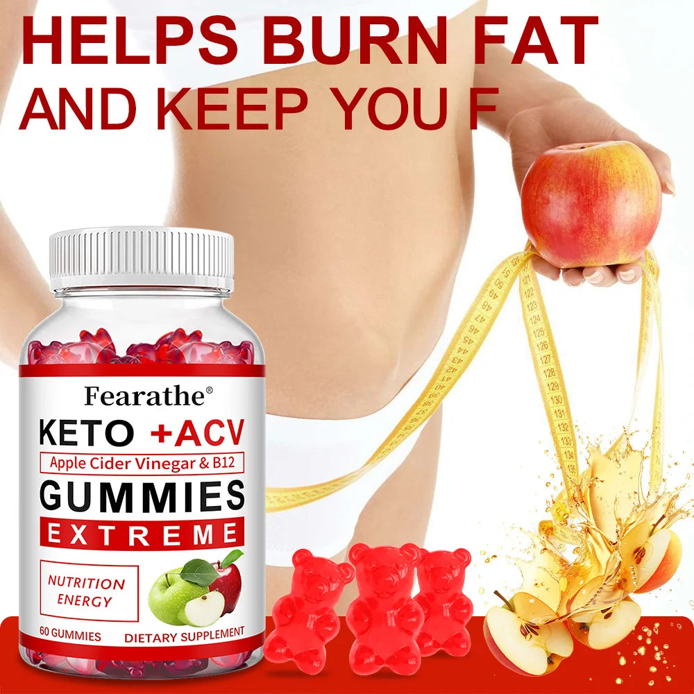 Keto Apple Cider Vinegar Metabolism Immune Dietary Supplement Gummies