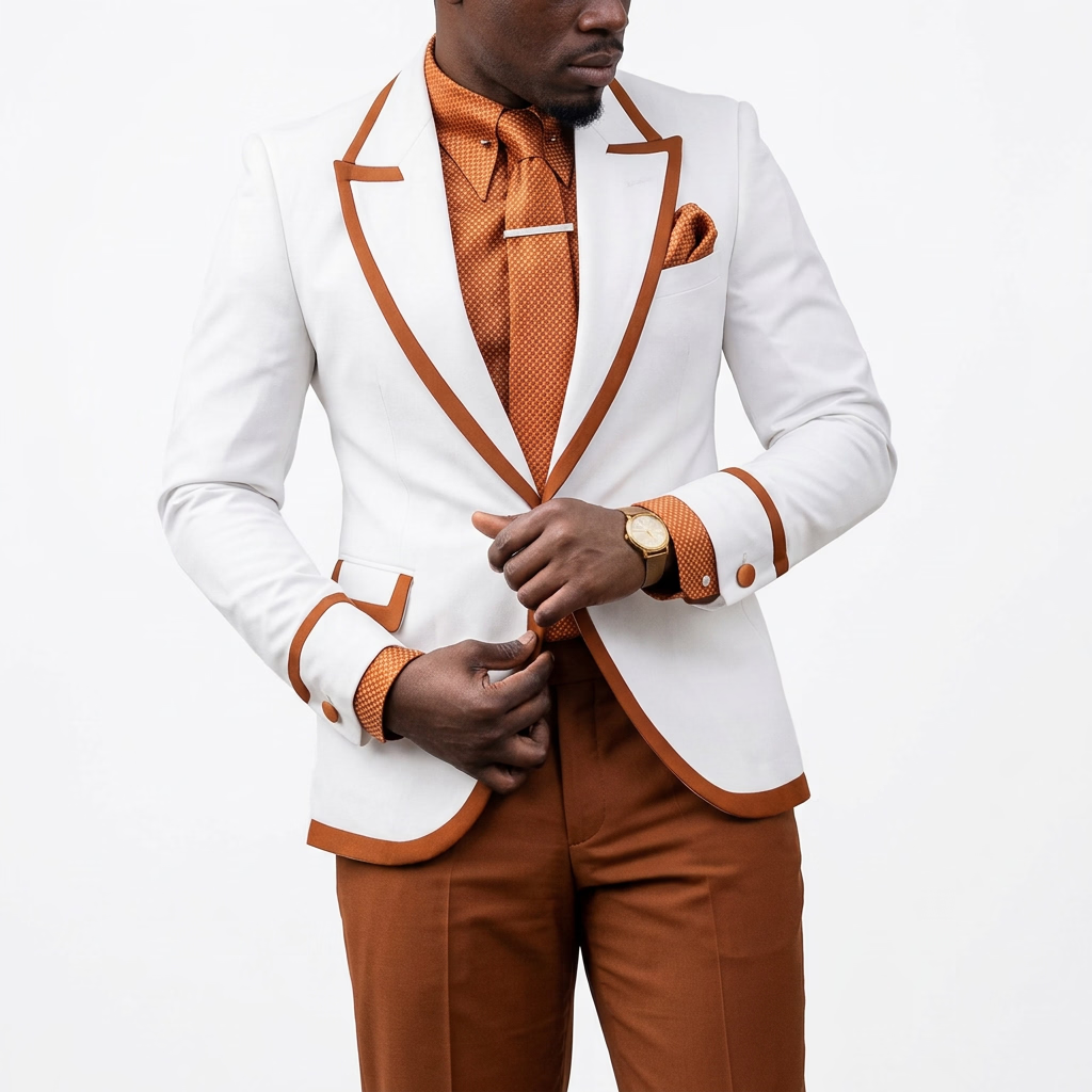 Men's Elegant Slim Fit 2-Piece Suit Set