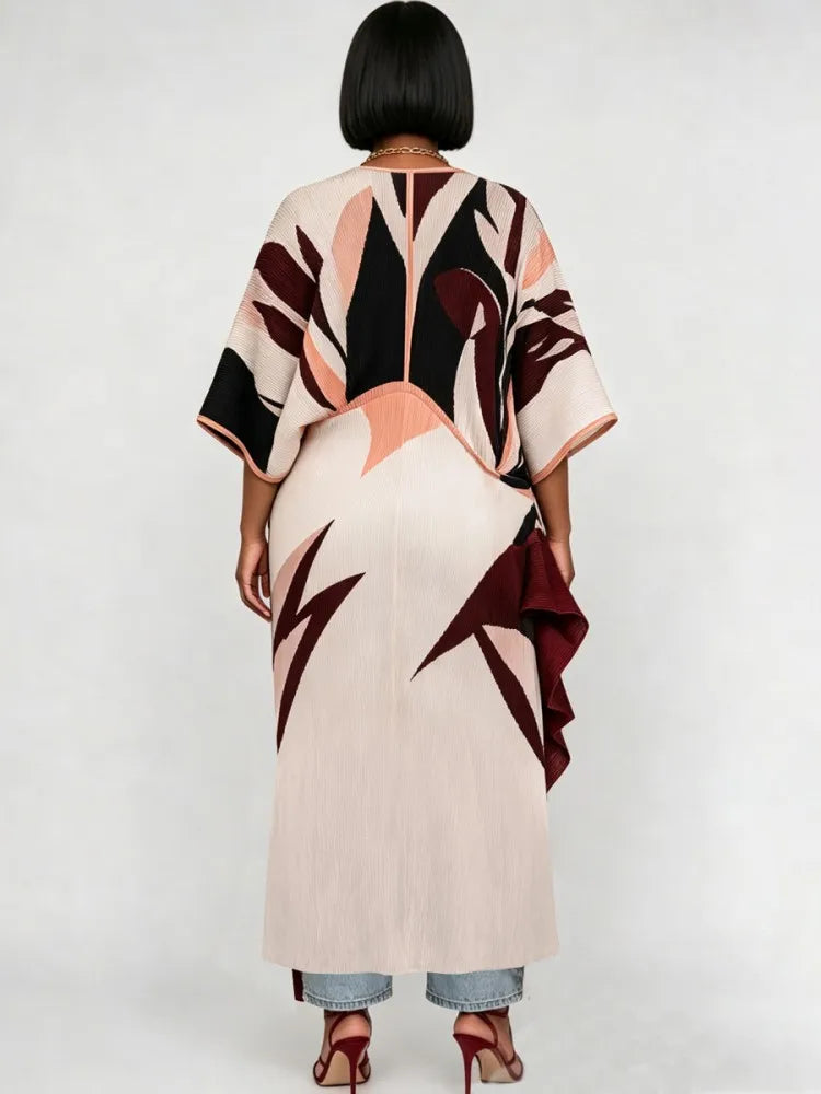 Women's African Asymmetric Dashiki Maxi Dress