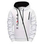Men's Letter Print Zip Hoodie and Jogger Pants Set