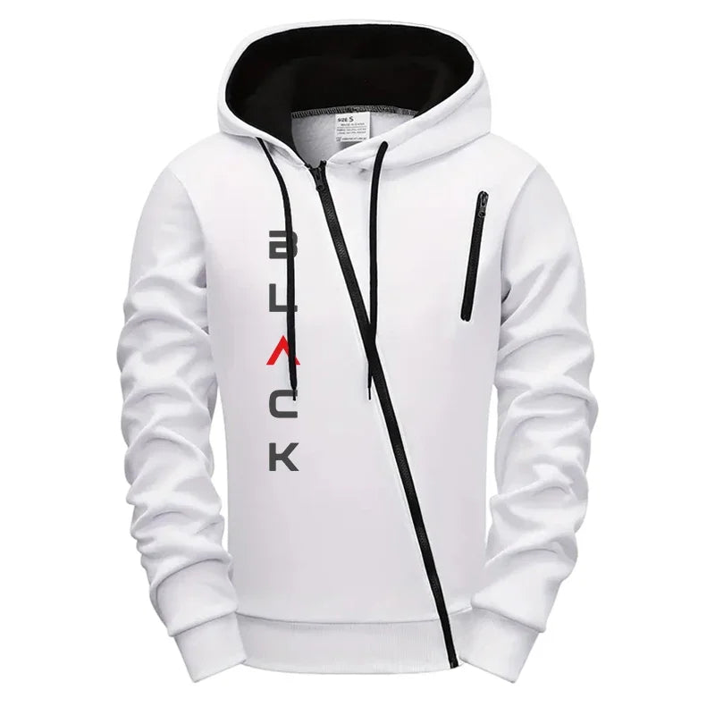 Men's Letter Print Zip Hoodie and Jogger Pants Set