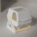 Semi Automatic Enclosed Cat Litter Box for Cats