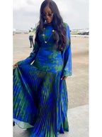 Women's Elegant Dashiki Long Sleeve Maxi Dress
