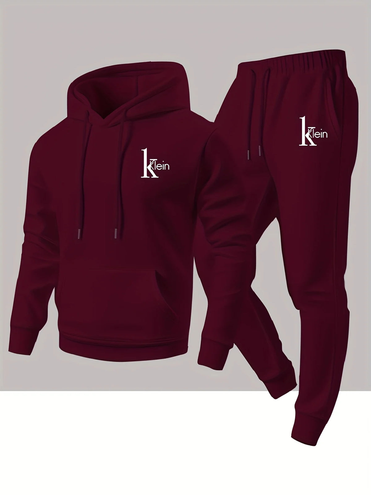 Men's Two-Piece Hooded Sweatshirt and Pants Set