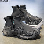 Men's High-Top Side-Zipper Work Casual Boots