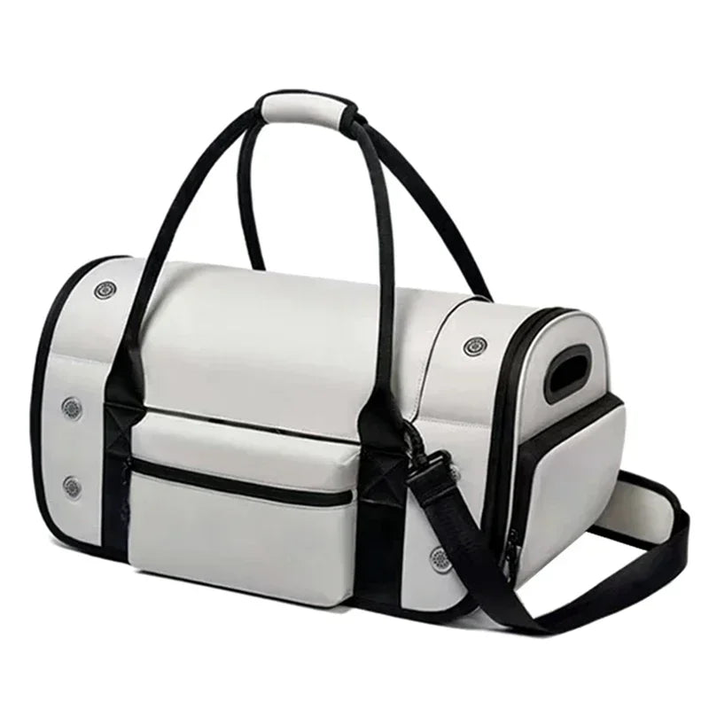 Collapsible Breathable Pet Crossbody Travel Carrier Bag for Dogs Cats