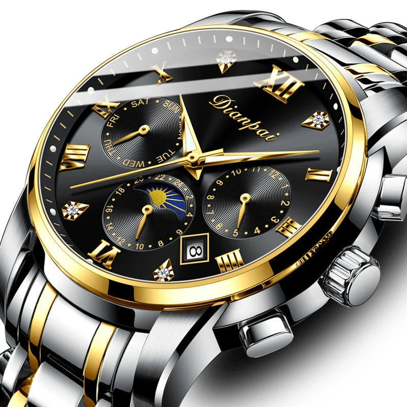 Men's Automatic Mechanical Watch with Moon Phase