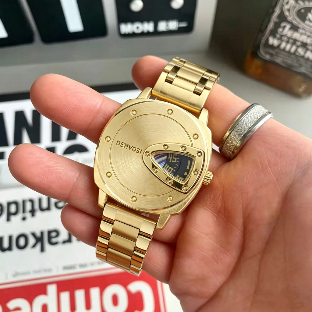Men's Creative Triangular Dial Quartz Watch