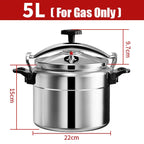Aluminum Stovetop Pressure Cooker with Safety Lock for Gas Stove
