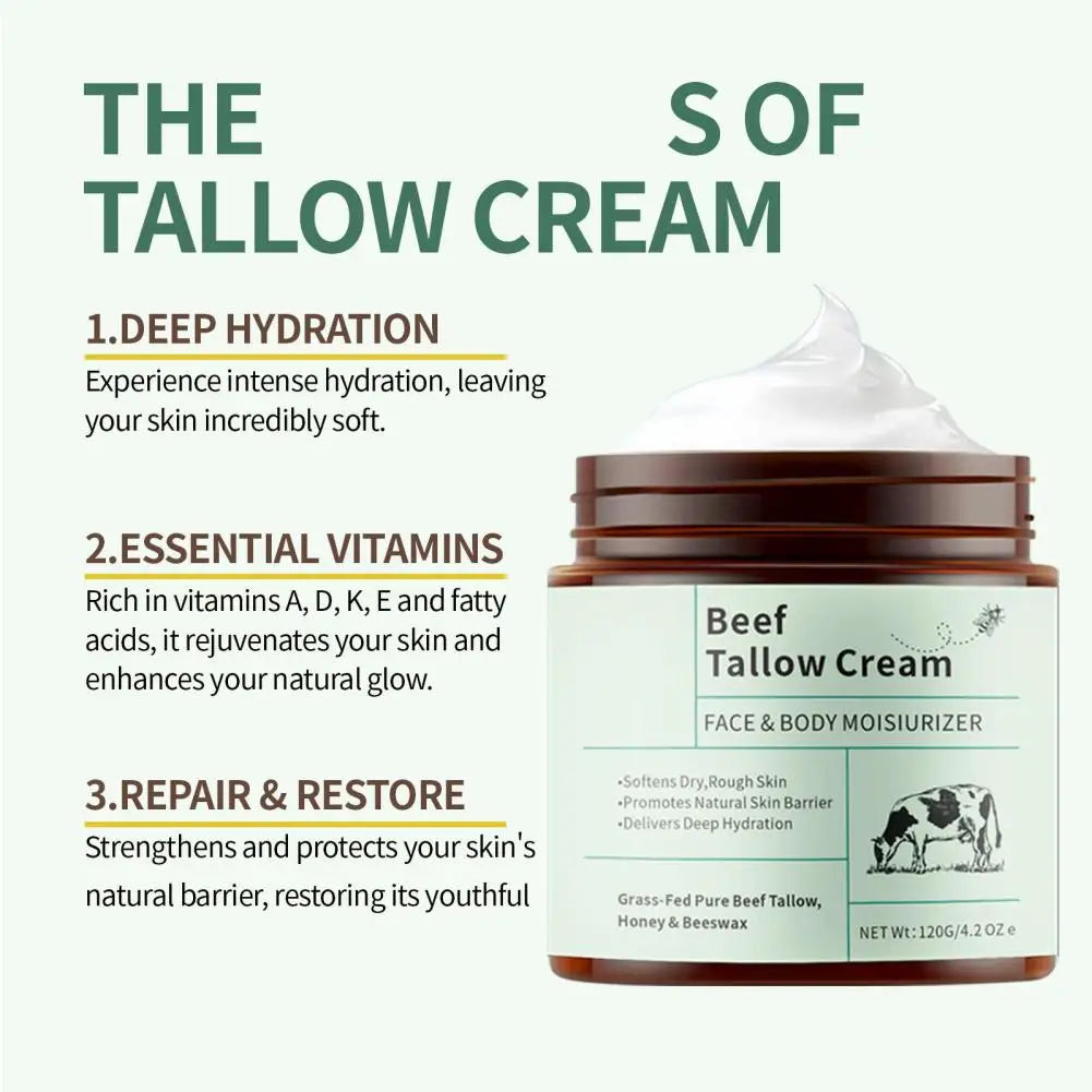 Beef Tallow Honey Moisturizing Face Cream