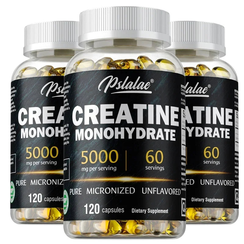 Creatine Monohydrate Muscle Strength Dietary Supplement Capsules