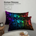 3D Printed Geometric Crystal Duvet Cover Set with Pillowcases