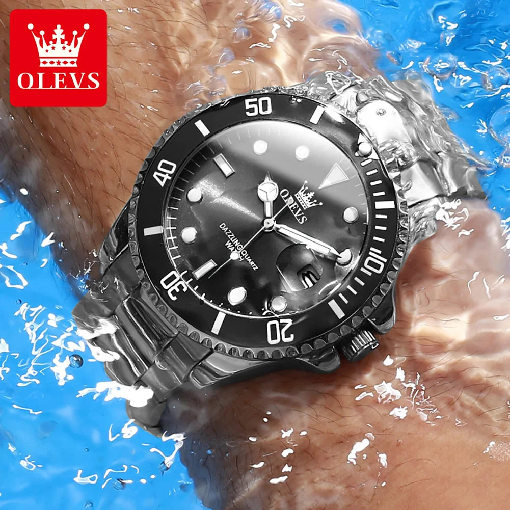 Men's Quartz Stainless Steel Watch with Auto Date