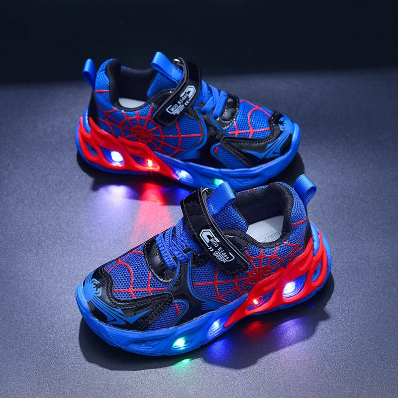 Kids' Breathable Mesh LED Luminous Sneakers