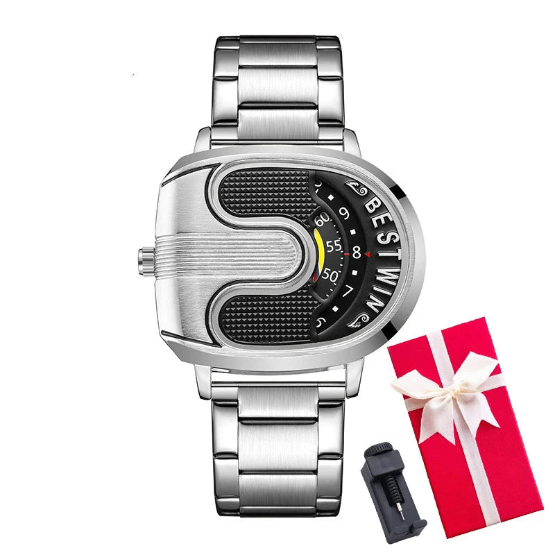 Men's Luxury Stainless Steel Quartz Wristwatch