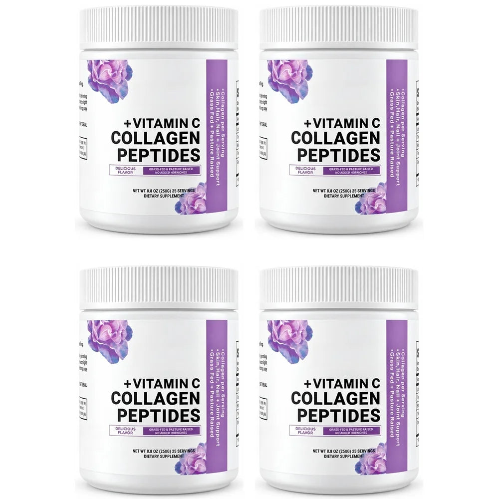 Collagen Peptides Powder Hyaluronic Acid Vitamin C Berry Flavor
