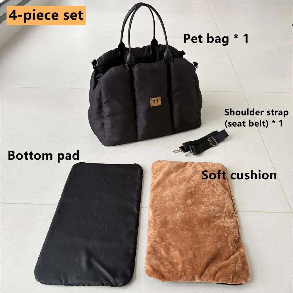 Portable Pet Car Seat Carrier Bed for Cats Dogs