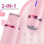 Women Dual-Head 2-in-1 Electric Shaver Hair Trimmer Epilator RQ-3016