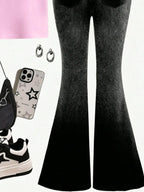 Girls' Anime Print T-Shirt and Flared Pants Set