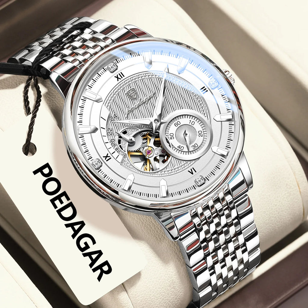 Men's Luminous Skeleton Tourbillon Automatic Watch