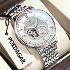 Men's Luminous Skeleton Tourbillon Automatic Watch