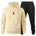 Men's Hooded Pullover and Jogger Pants Two-Piece Set