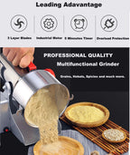 Electric Grain Mill and Dry Spice Grinder