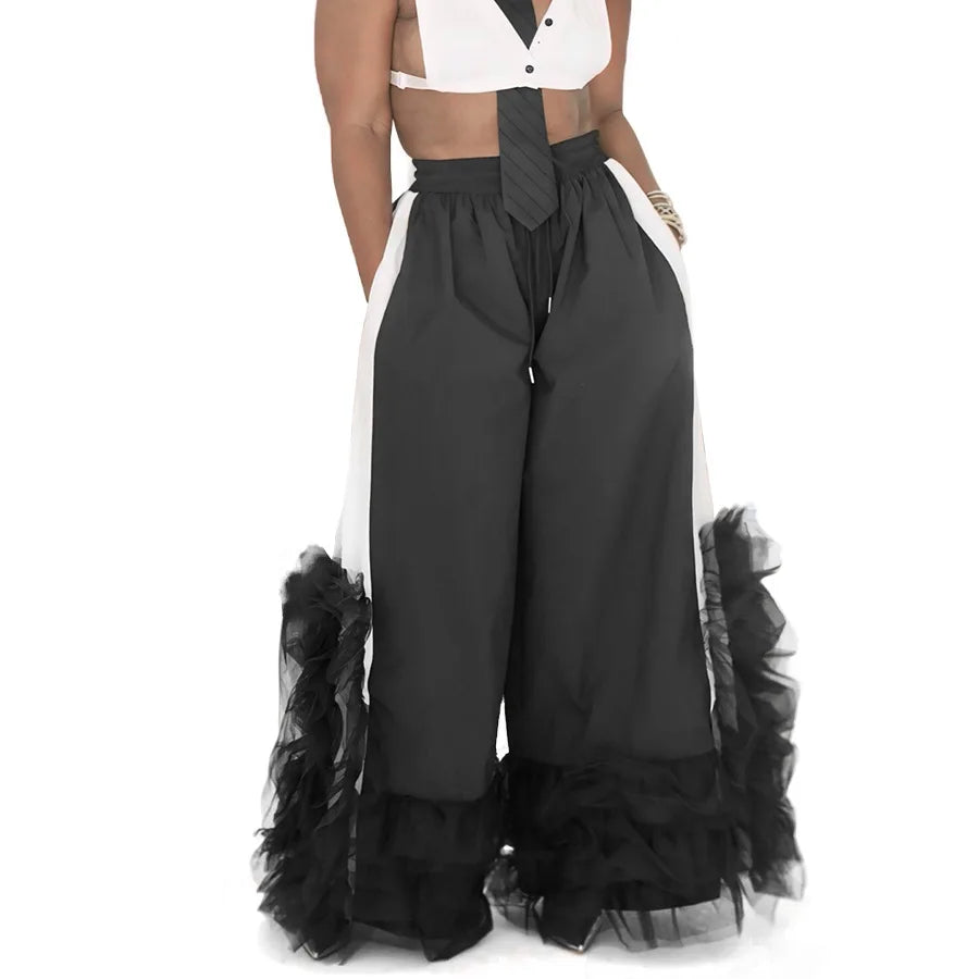 Women's Plus Size Dashiki High Waist Long Pants