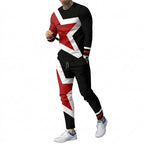 Men's Long Sleeve Round Neck Two Piece Set