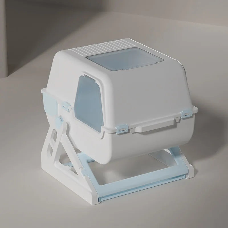 Semi Automatic Enclosed Cat Litter Box for Cats