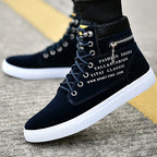 Men's High-Top Lace-Up Platform Sneakers