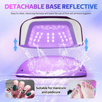 48 LED UV Nail Lamp 200W Rechargeable LCD Screen