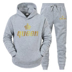 King & Queen Couple Hoodie and Jogger Pants Set