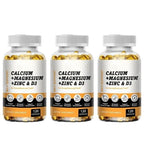 Calcium Magnesium Zinc Vitamin D3 Bone Muscle Support Dietary Supplement Capsules