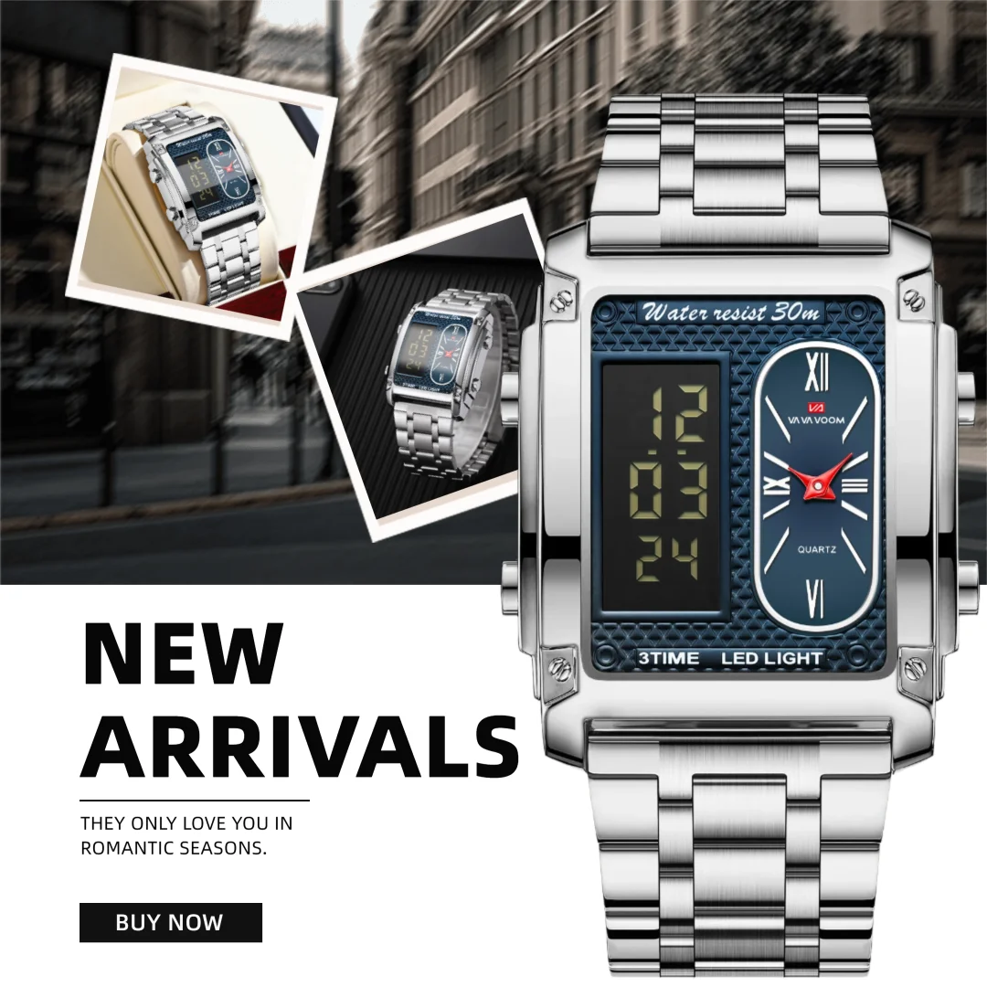 Men's Luxury Stainless Steel Quartz Watch 2561