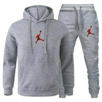 Men's Hooded Pullover and Jogger Pants Two-Piece Set