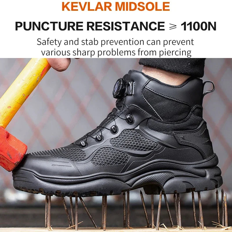 Men's Steel Toe Puncture-Proof Work Boots