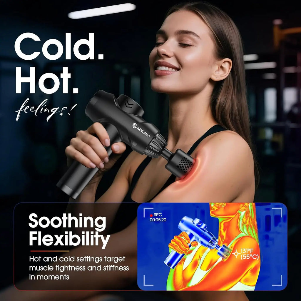 Hot and Cold Deep Tissue Muscle Percussion Massage Gun