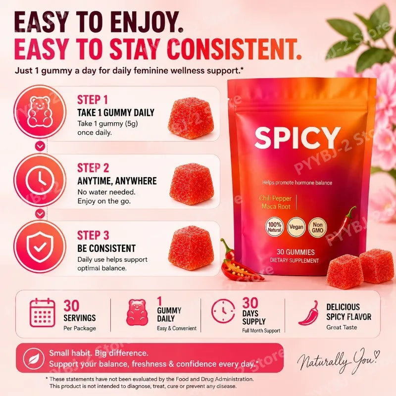Spicy Gummies for Women Hormonal Balance Intimate Wellness