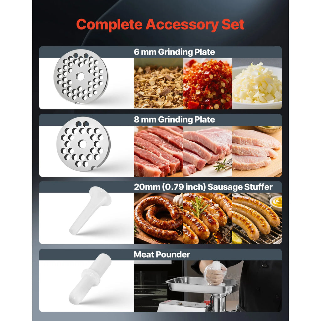 Commercial Electric Meat Grinder and Sausage Stuffer