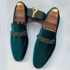 Men's Suede Deerskin Slip-On Loafers