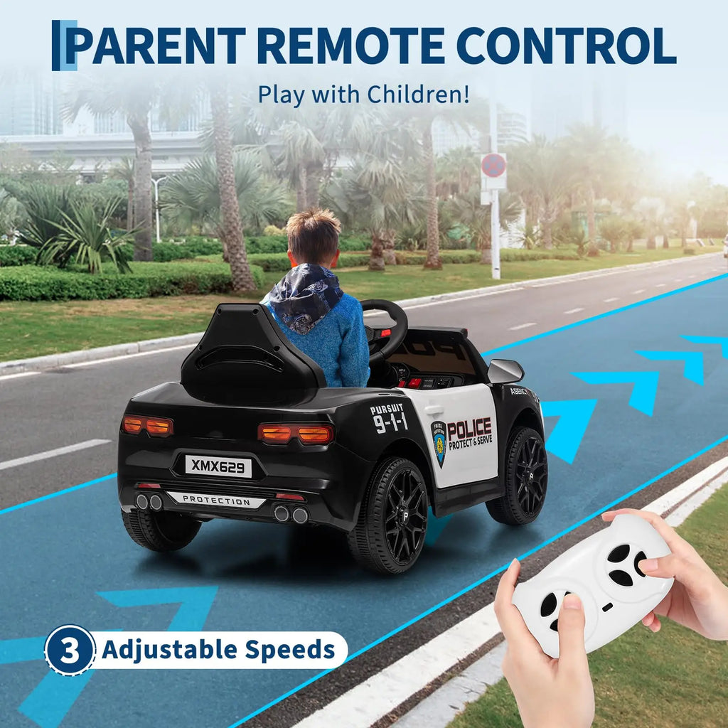 Kids 12V Electric Ride-On Patrol Car Toy with Remote Control