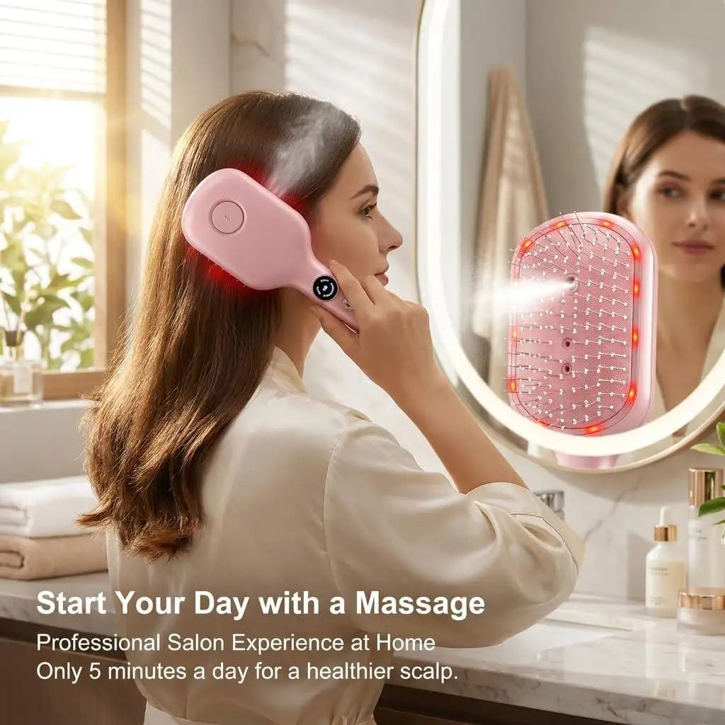 3-in-1 Rechargeable Electric Spray Hair Brush